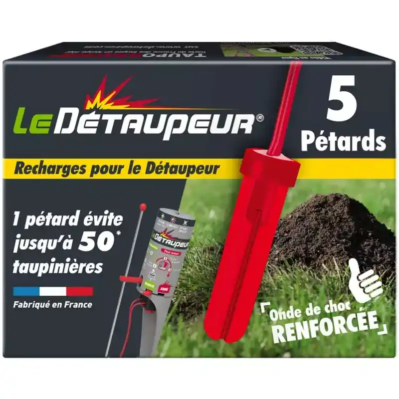 Réduction Piège à taupe Le Détaupeur recharge de 5 pétards