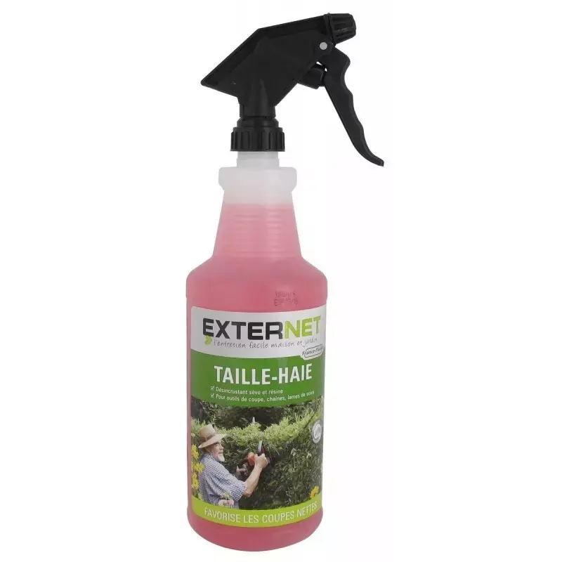 Nettoyant anti-sève et anti-résine Taille-haie 1L – EXTERNET – biodégradable – 0177AA Offre Limitée