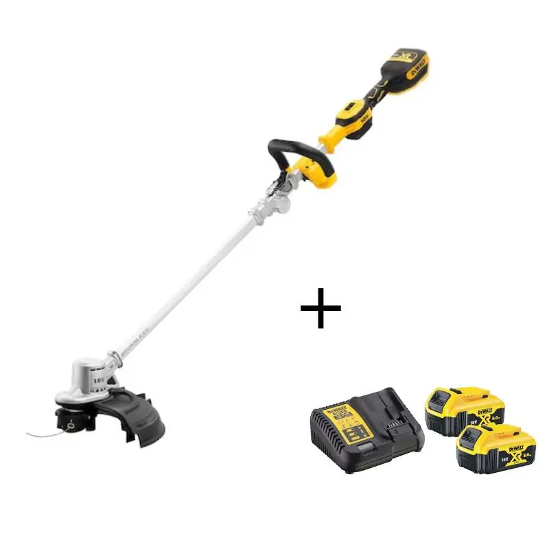 Must-Have Coupe bordure à batterie XR 18V Dewalt DCMST561N – 2 batteries 5Ah + chargeur Pack de démarrage