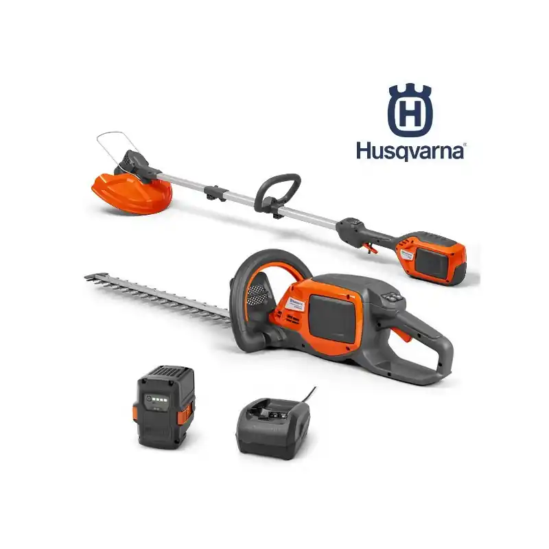 Pack taille-haies à batterie Husqvarna 215iHD45 + Coupe bordure 215iL Bon Marché