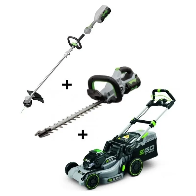 Pack matériel EGO tondeuse LM1903E-SP + coupe-bordures ST1300E-S + taille-haie HT2000E Petit Prix