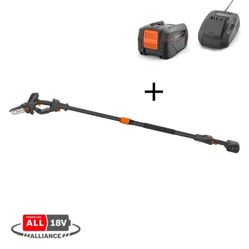 Produit De Marque Scie de jardin sur perche Aspire Husqvarna PE5-P4A Pack avec batterie B70 et chargeur ( 970621404 )