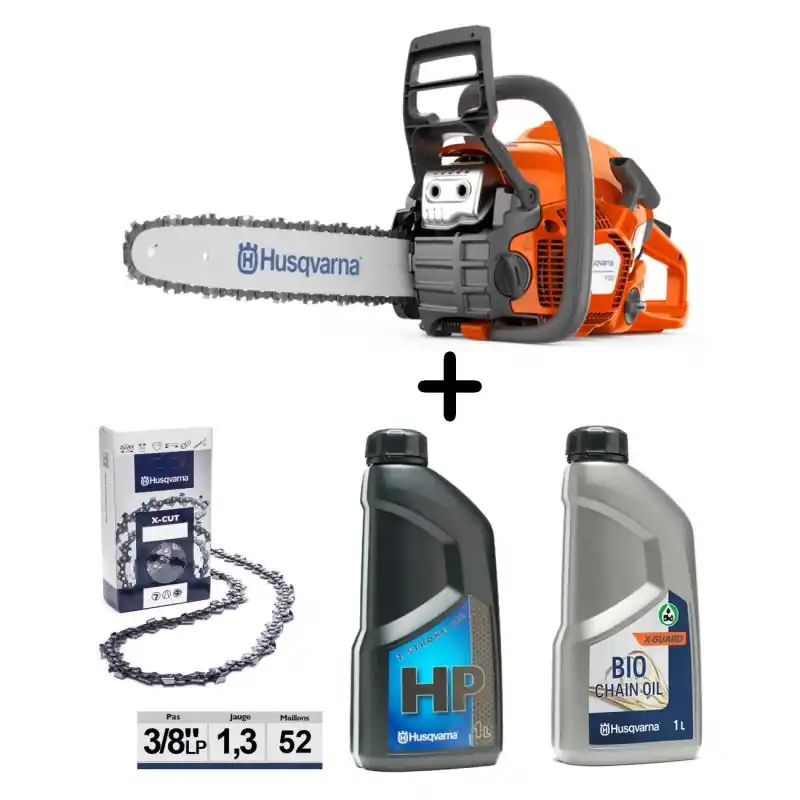 Pack tronçonneuse thermique Husqvarna 130 guide 35 cm Marque