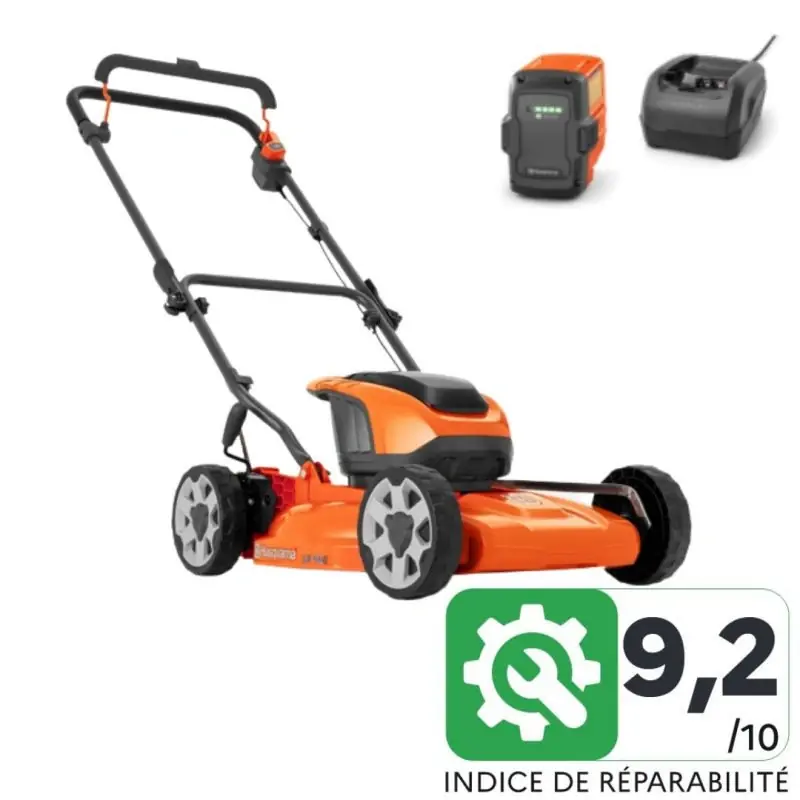 Meilleur Choix Tondeuse mulching Husqvarna LB144i Pack (Batterie + Chargeur) – coupe 44 cm