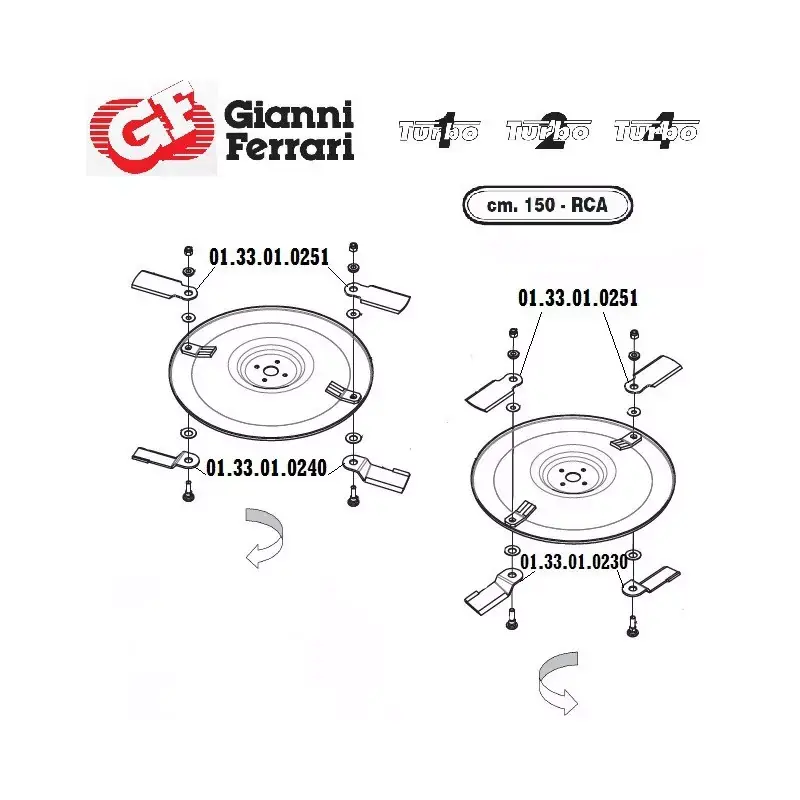 Pas Cher Couteau ventilé droit Gianni Ferrari 01.33.01.0230