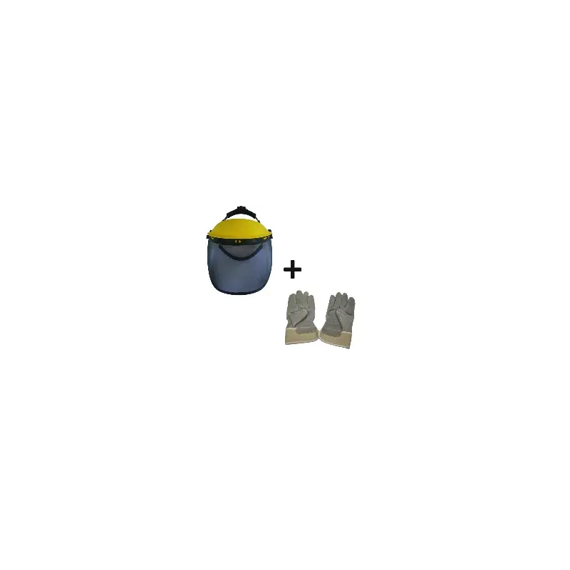 Expédié Aujourd&rsquo;hui Kit de protection Visière de protection grillagée réglable + gants