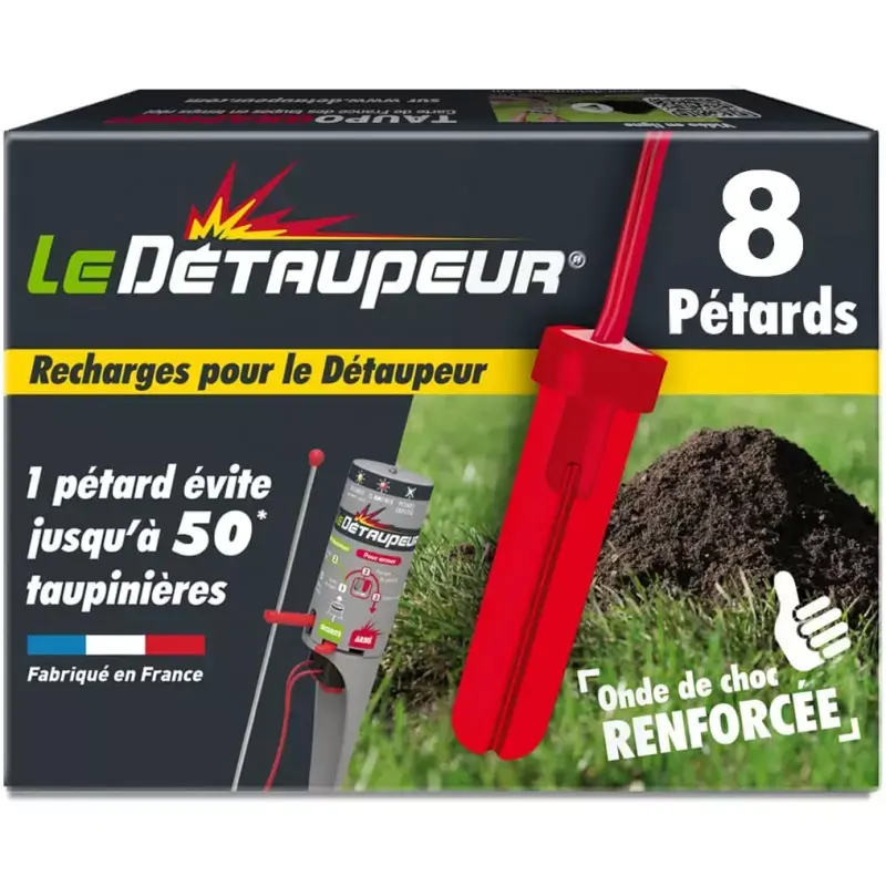 Paiement Sécurisé Piège à taupe Le Détaupeur recharge de 8 pétards