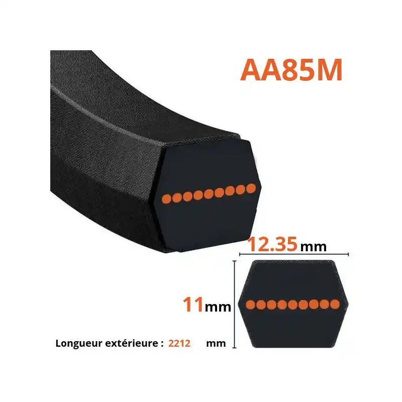 Courroie lisse hexagonale Mitsubishi AA85M Quantité Limitée
