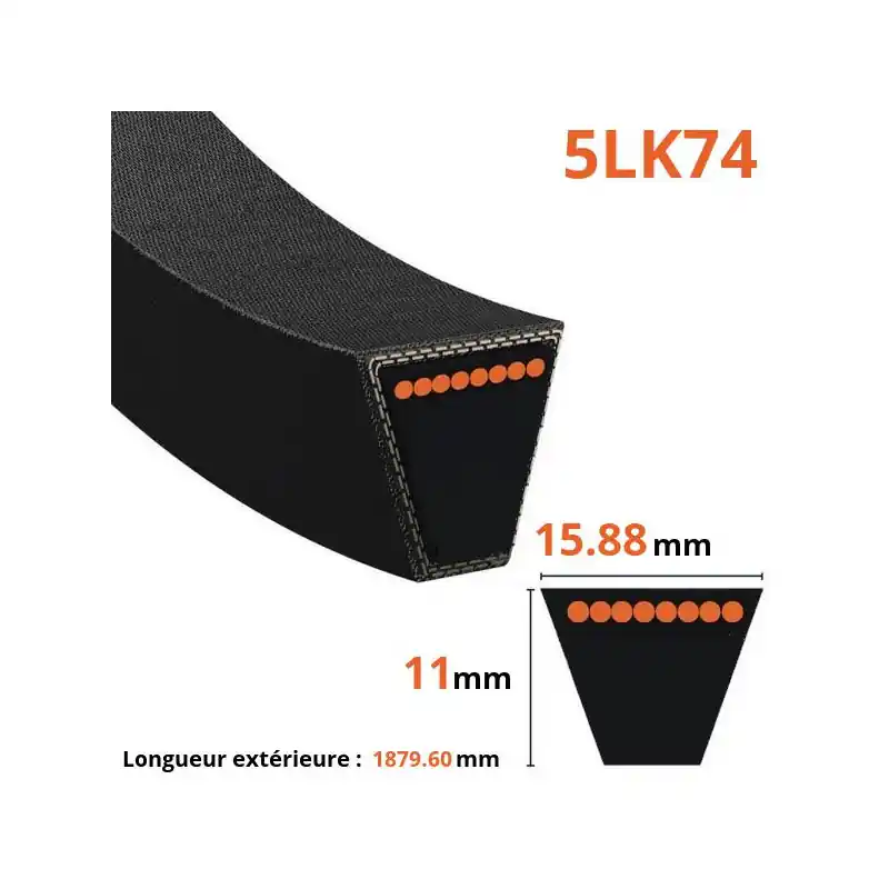 Offre Du Jour Courroie lisse trapézoïdale 5LK74