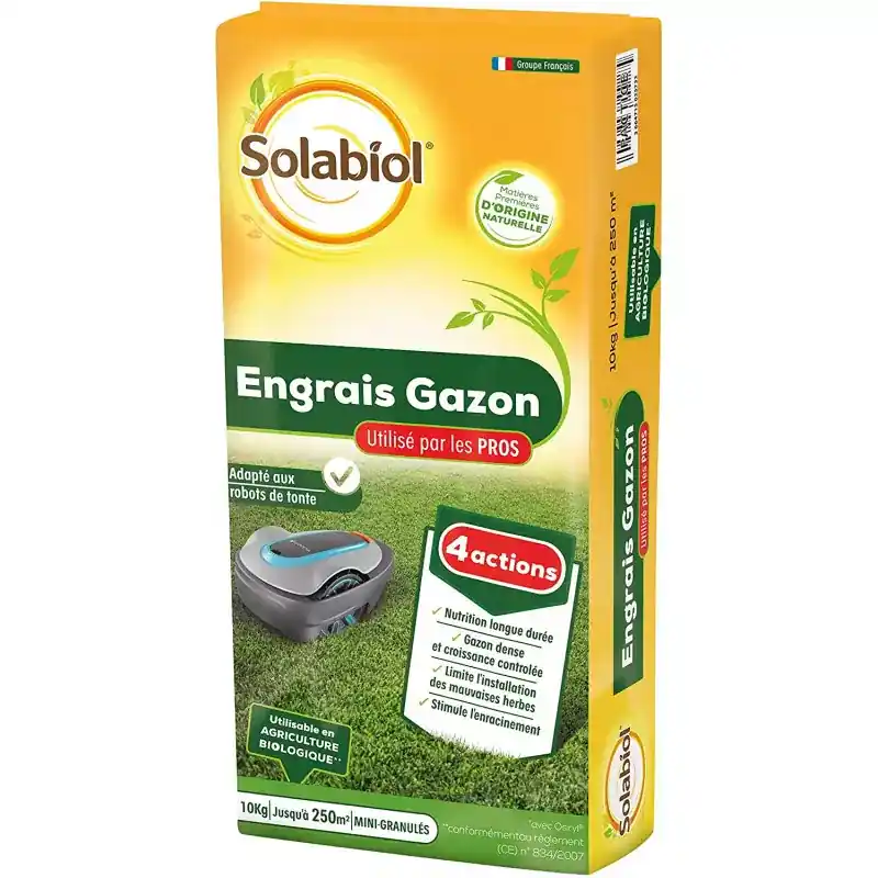Jusqu&rsquo;à Épuisement Des Stocks Engrais gazon bio professionnel Solabiol 10KG