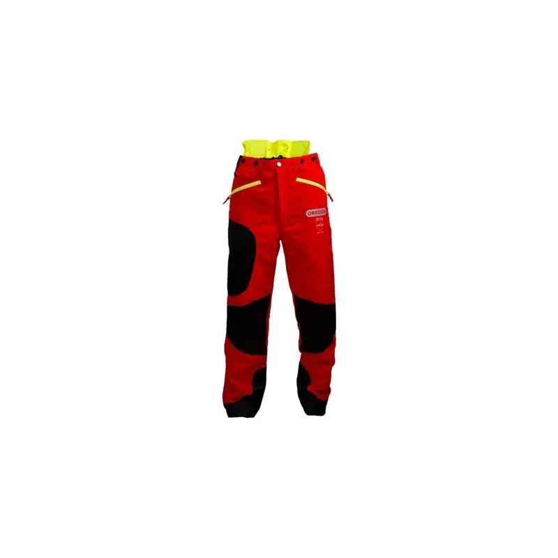 PANTALON ROUGE ET JAUNE OREGON ANTI-COUPURES DE PROTECTION WAIPOUA Expédition Rapide