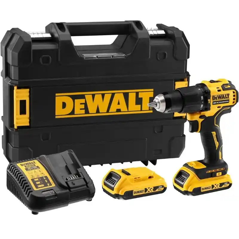 Must-Have Perceuse visseuse compacte à percussion Dewalt XR 18V + batterie 2Ah et chargeur