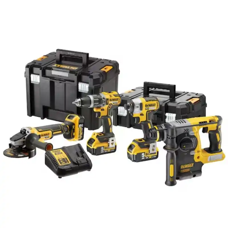 Kit 4 outils à batterie XR 18V Dewalt meuleuse, perforateur, perceuse-visseuse percussion, visseuse à chocs Acheter Direct