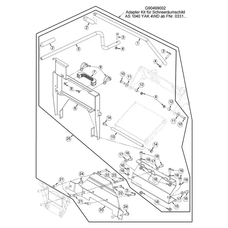 Adaptateur moteur AS pour chasse-neige AS 900 Usine Directe