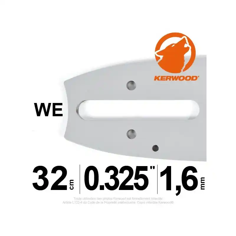 Authentique Guide KERWOOD - 32 cm 0,325" 1,6mm WE