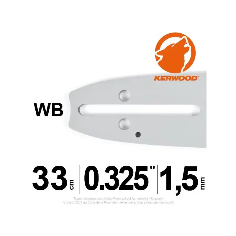 Authentique Guide KERWOOD - 33 cm 0,325" 1,5mm WB