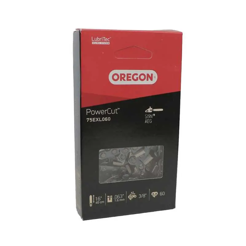 Dernière Chance Chaîne de tronçonneuse Oregon 75EXL060E Pas 3/8&Prime; Jauge 1.6 Maillons 60 – PowerCut™