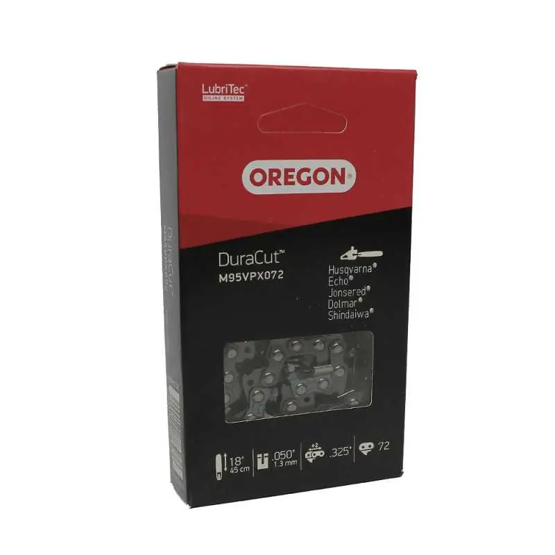 Chaîne de tronçonneuse Oregon M95VPX072E Pas .325&Prime; Jauge 1.3 Maillons 72 – DuraCut™ Achat Immédiat