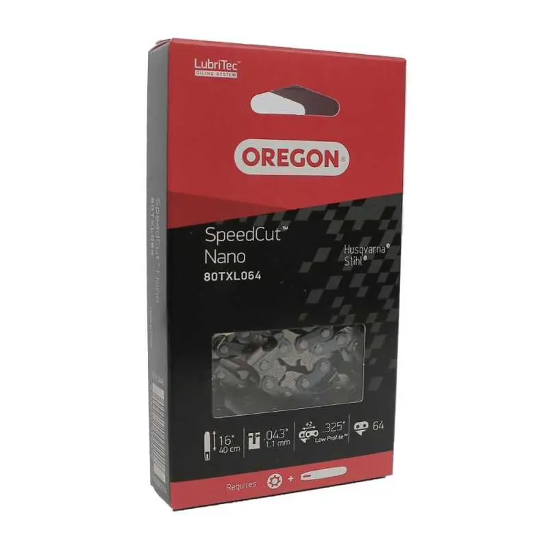 Meilleur Prix Chaîne de tronçonneuse Oregon 80TXL064E Pas .325&Prime; Jauge 1.1 Maillons 64 – SpeedCut™