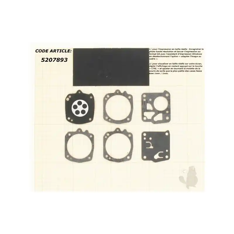 Kit membrane + Joint pour Tillotson DG-10HS Marque