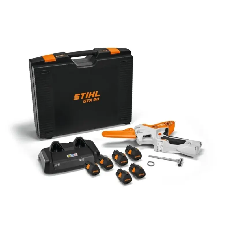 SCIE DE JARDIN À BATTERIE STIHL GTA 40 – PACK COMPLET 6 BATTERIES Prix Cassé