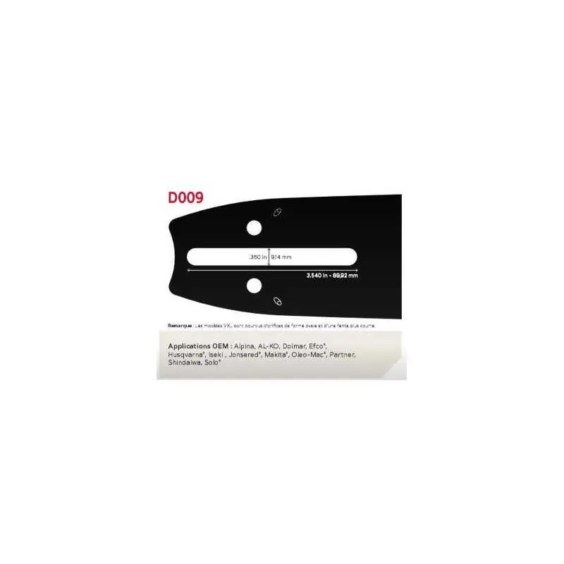 Guide Chaîne Tronçonneuse 243RNFD009 Guide 61 cm Pas .404&Prime;Jauge 1.6 Maillons 76 PowerCut™ Commander Vite