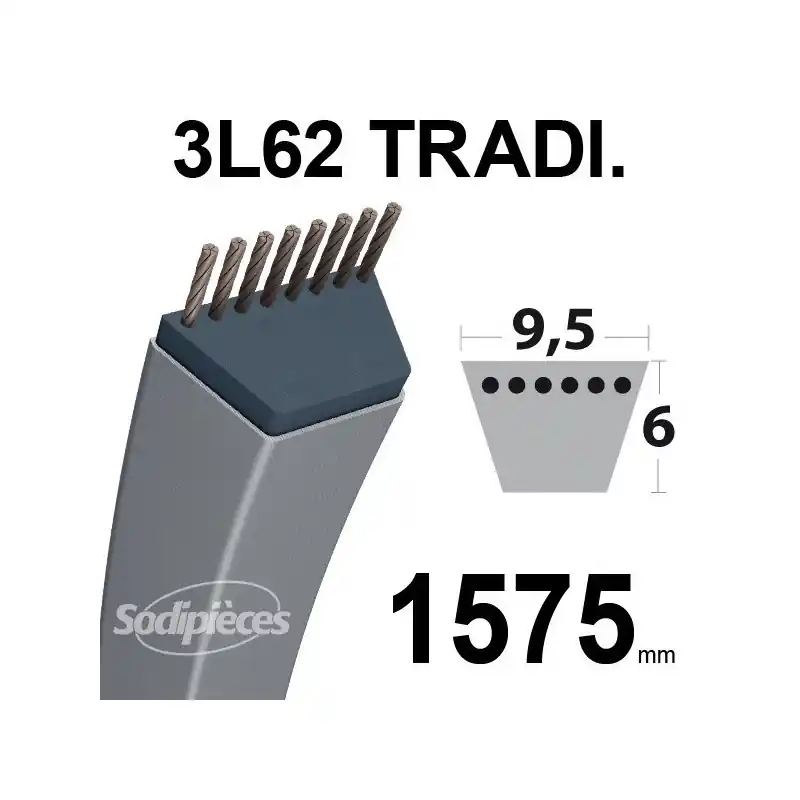 Courroie tondeuse 3L620 trapézoïdale Prix Bas
