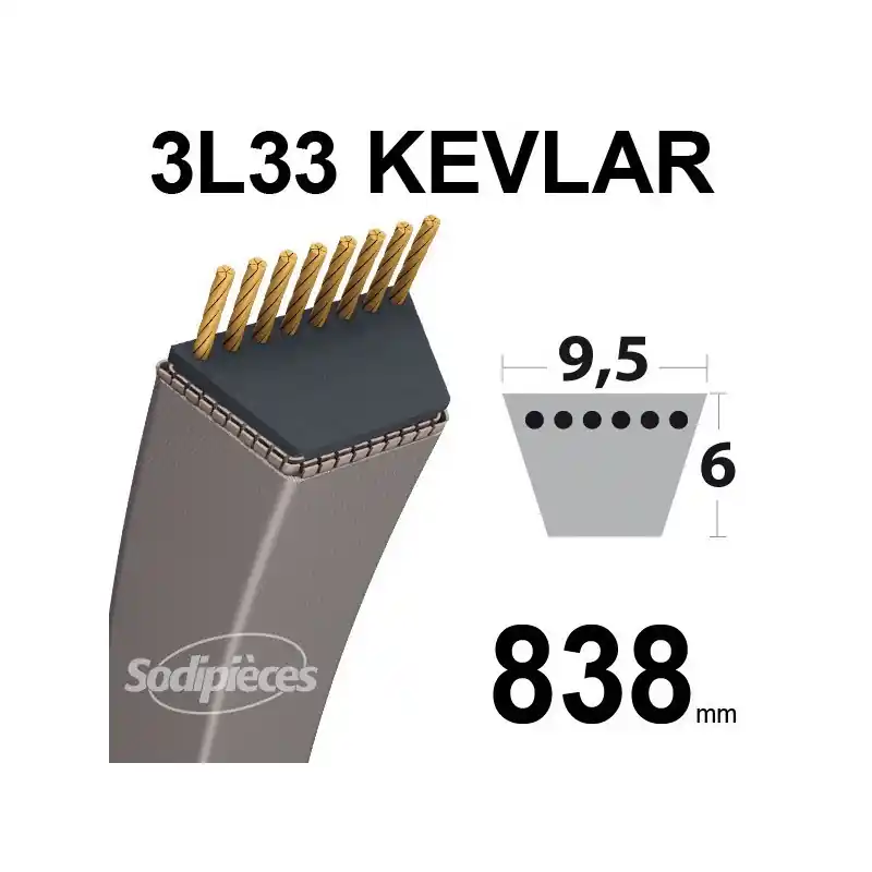 Pas Cher Courroie tondeuse KEVLAR TRAPEZOIDALE