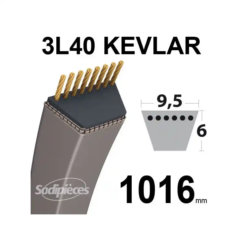 Offre Limitée Courroie tondeuse 3L40 KEVLAR TRAPEZOIDALE
