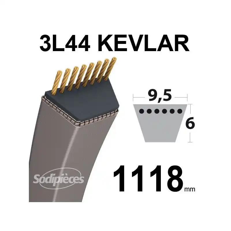 Vente Flash Courroie tondeuse KEVLAR TRAPEZOIDALE