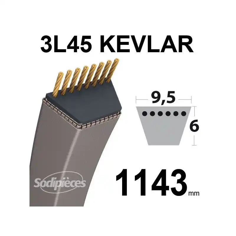 Vente Directe Courroie tondeuse KEVLAR TRAPEZOIDALE