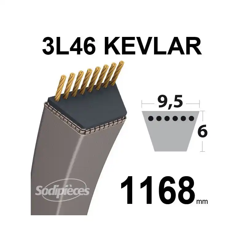 Courroie tondeuse KEVLAR TRAPEZOIDALE Pas Cher