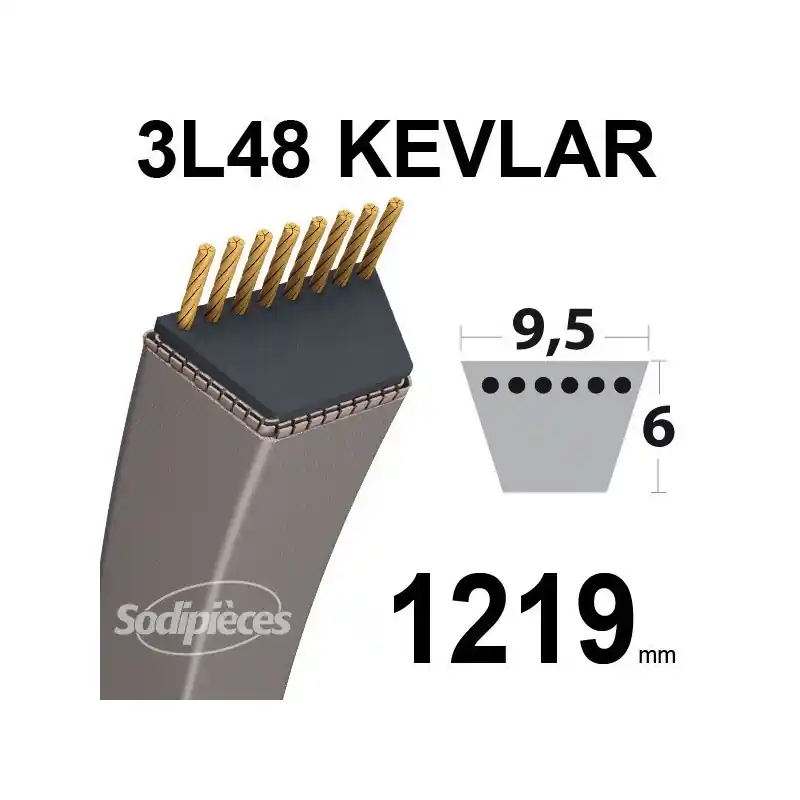 Courroie tondeuse KEVLAR TRAPEZOIDALE Authentique