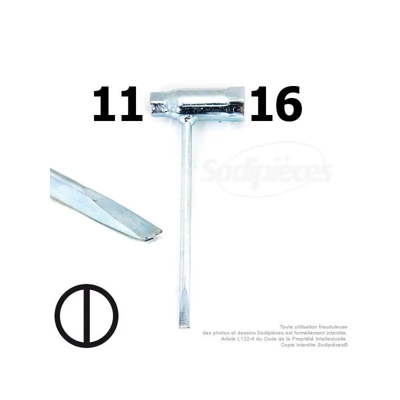 Clé pour bougie 11 et 16 Soldes