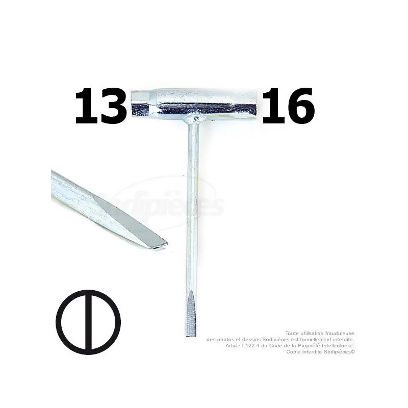 Clé pour bougie 13 et 16 Prix Promo