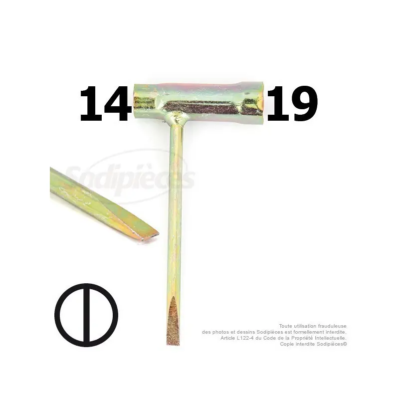 Clé pour bougie 14 et 19 Prix Choc