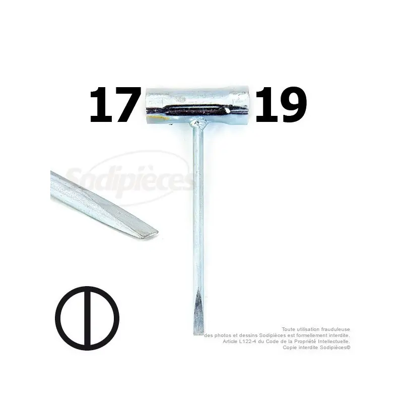 Clé pour bougie 17 et 19 Top Vente