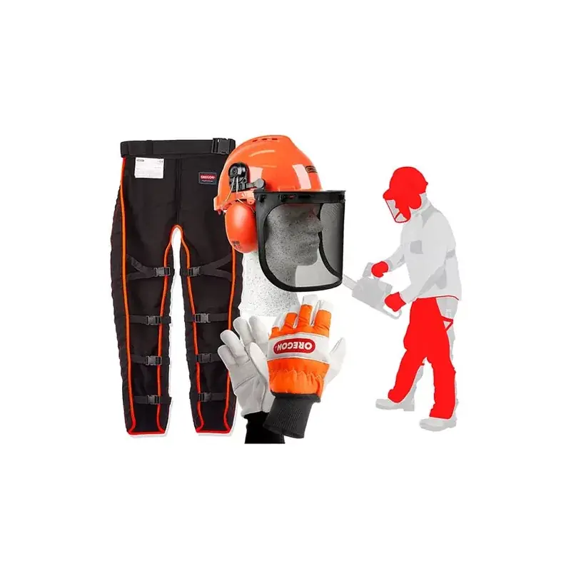 Vente Flash Kit de sécurité pour tronçonneuse Oregon 574742A – Casque – Visière – Gants – Jambières