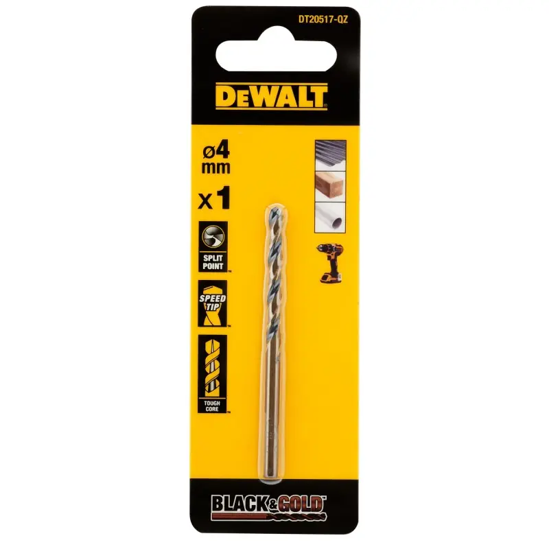 Foret Black&Gold DEWALT DT20517-QZ HSS-G 4x43x75mm – Performance et Précision Commander Vite