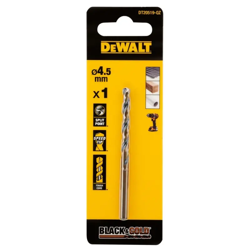 Foret Black&Gold DEWALT DT20519-QZ HSS-G 4.5x47x80mm Livraison Express
