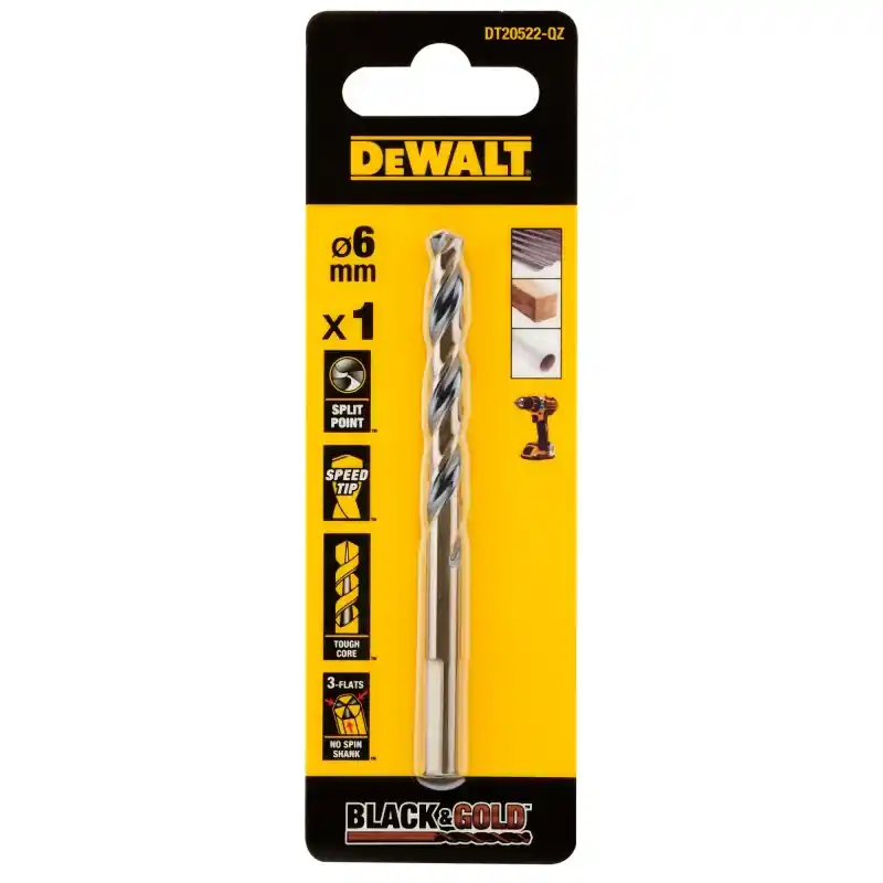 Foret Black&Gold DEWALT DT20522-QZ HSS-G 6x57x93mm Retour Gratuit