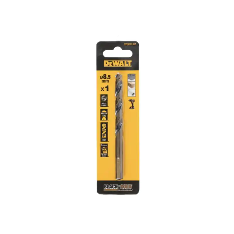 Foret Black&Gold HSS-G DEWALT 8.5x75x117mm – Performance et Précision Bon Plan