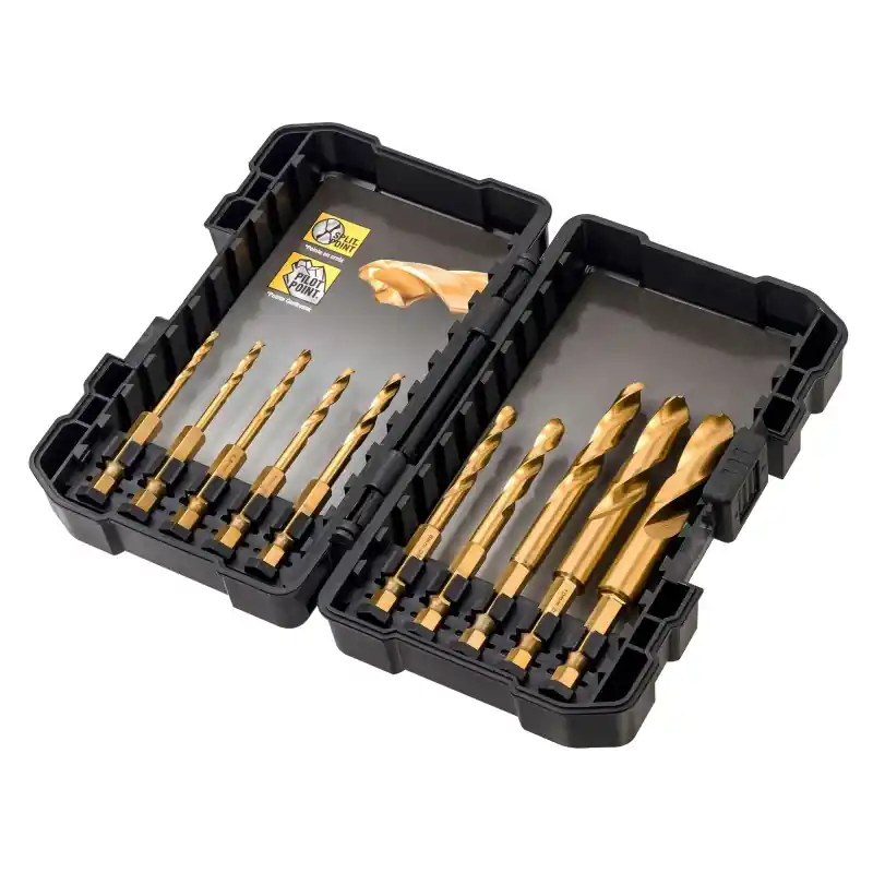 Coffret plastique de 10 forets métal HSS-Tin DEWALT DT50050-QZ pour visseuses à chocs (Diam 3-12 mm) Promotion