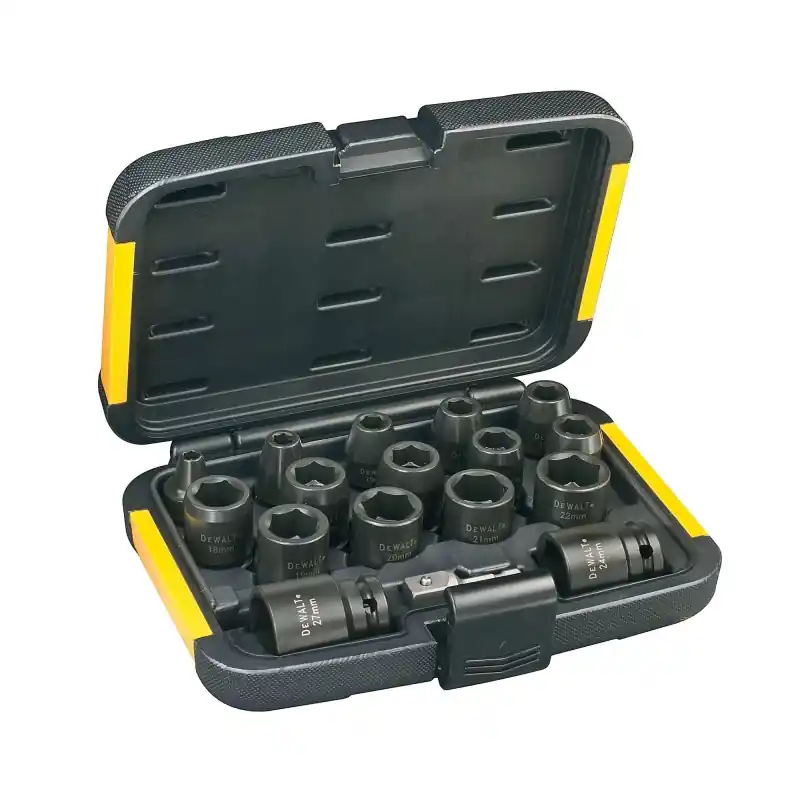 Top Vente Coffret de 16 douilles à chocs DEWALT DT7506-QZ avec adaptateur