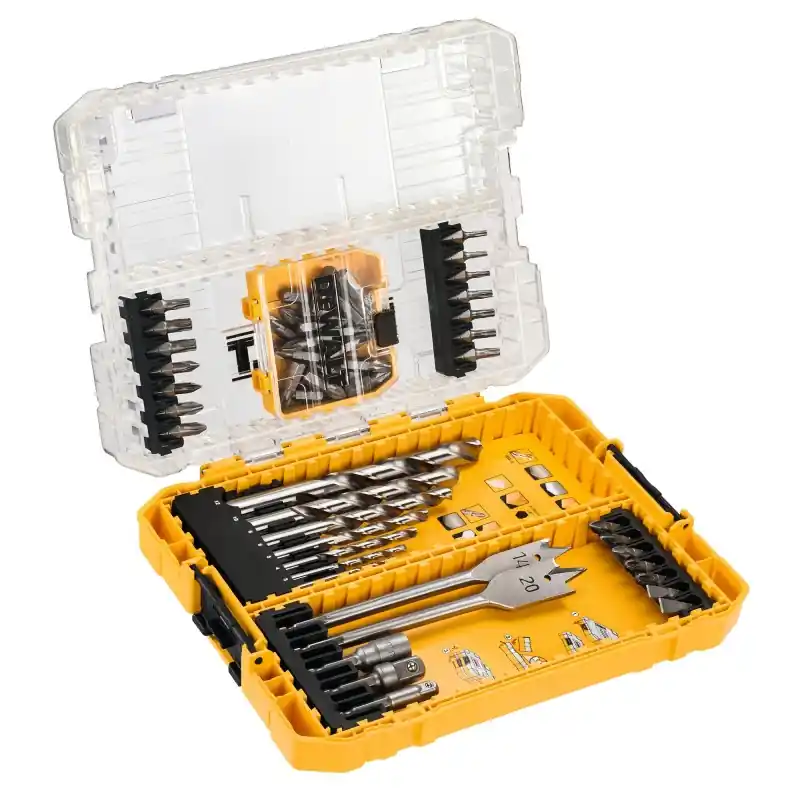 Achetez Aujourd&rsquo;hui Moyen Coffret TOUGHCASE bois et métal 55 pièces DEWALT DT70757-QZ