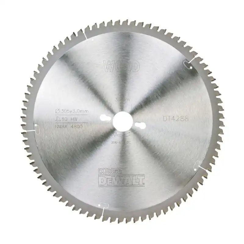 Petit Prix Lame de scie circulaire stationnaire DEWALT DT4288-QZ TCG 305x30mm, 80 dents, Coupe très fine
