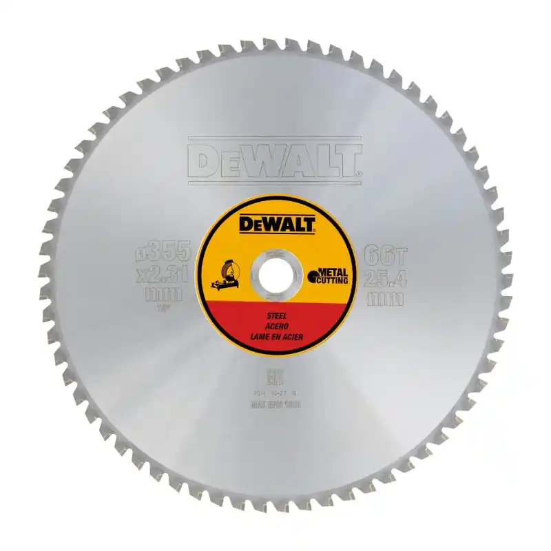 Solde Lame de scie circulaire stationnaire DEWALT DT1926-QZ Carbure 355×25,4mm, 66 dents, TCG/Métal