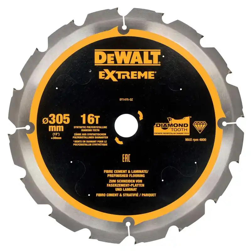 Offre Limitée Lame de scie circulaire DEWALT DT1475-QZ Denture Diamant 305x30mm 16 Dents