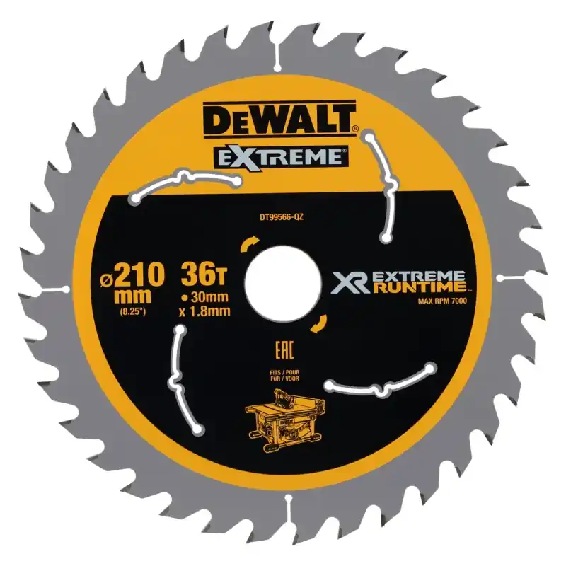 Haute Qualité Lame de scie circulaire stationnaire DEWALT DT99566-QZ Carbure XR Runtime 210x30mm 36 dents ATB/Tronçonnage