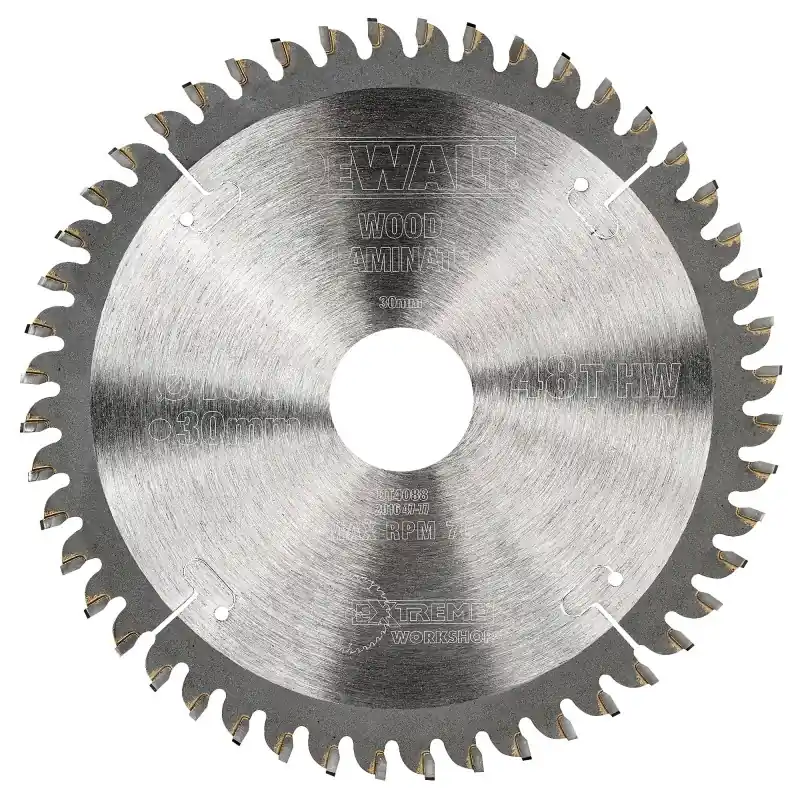 Lame de scie circulaire portative DEWALT DT4088-QZ Carbure Extreme Workshop 165x30mm 48 dents TCG/Coupe très fine Solde